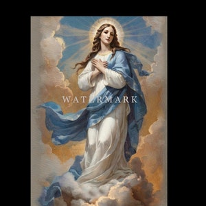 L'Immacolata Concezione - la Beatissima Vergine Maria Dipinto a olio digitale personalizzato DOWNLOAD DIGITALE