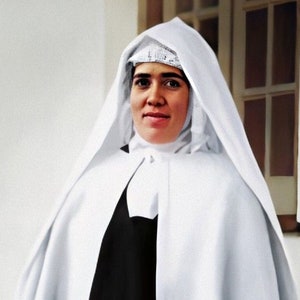 Sister Lucia Santos of Fatima DIGITAL DOWNLOAD Custom Colorized Digital Photo Painting