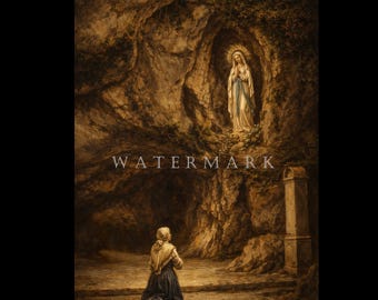 St. Bernadette Soubirous of Lourdes Custom Digital Oil Painting DIGITAL DOWNLOAD