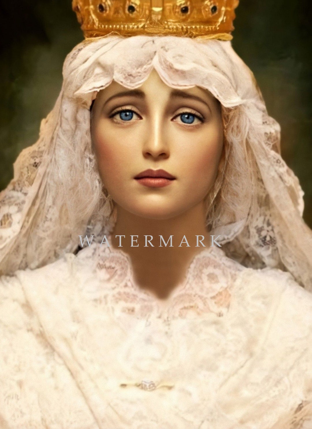 Customized DIGITAL DOWNLOAD Digital Oil Painting of the Blessed Virgin ...