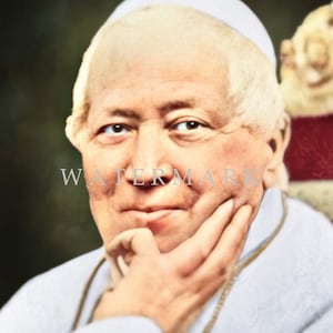 Custom Digital DOWNLOAD Colorized Photo Painting Catholic Pope Pius IX