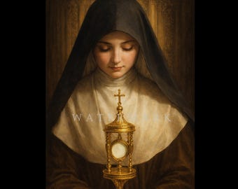 St. Clare of Assisi Custom Digital Oil Painting DIGITAL DOWNLOAD