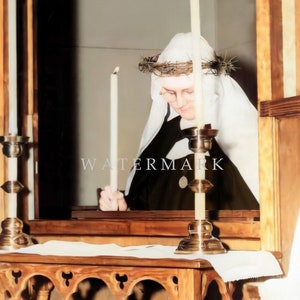 EWTN Foundress Mother Mary Angelica First Profession of Vows DIGITAL DOWNLOAD Custom Colorized Digital Photo Painting