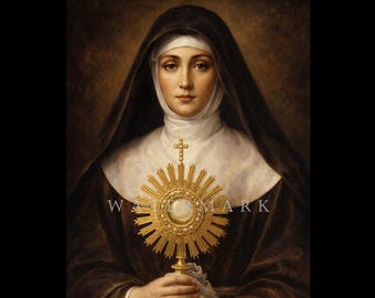 St. Clare of Assisi Custom Digital Oil Painting DIGITAL DOWNLOAD