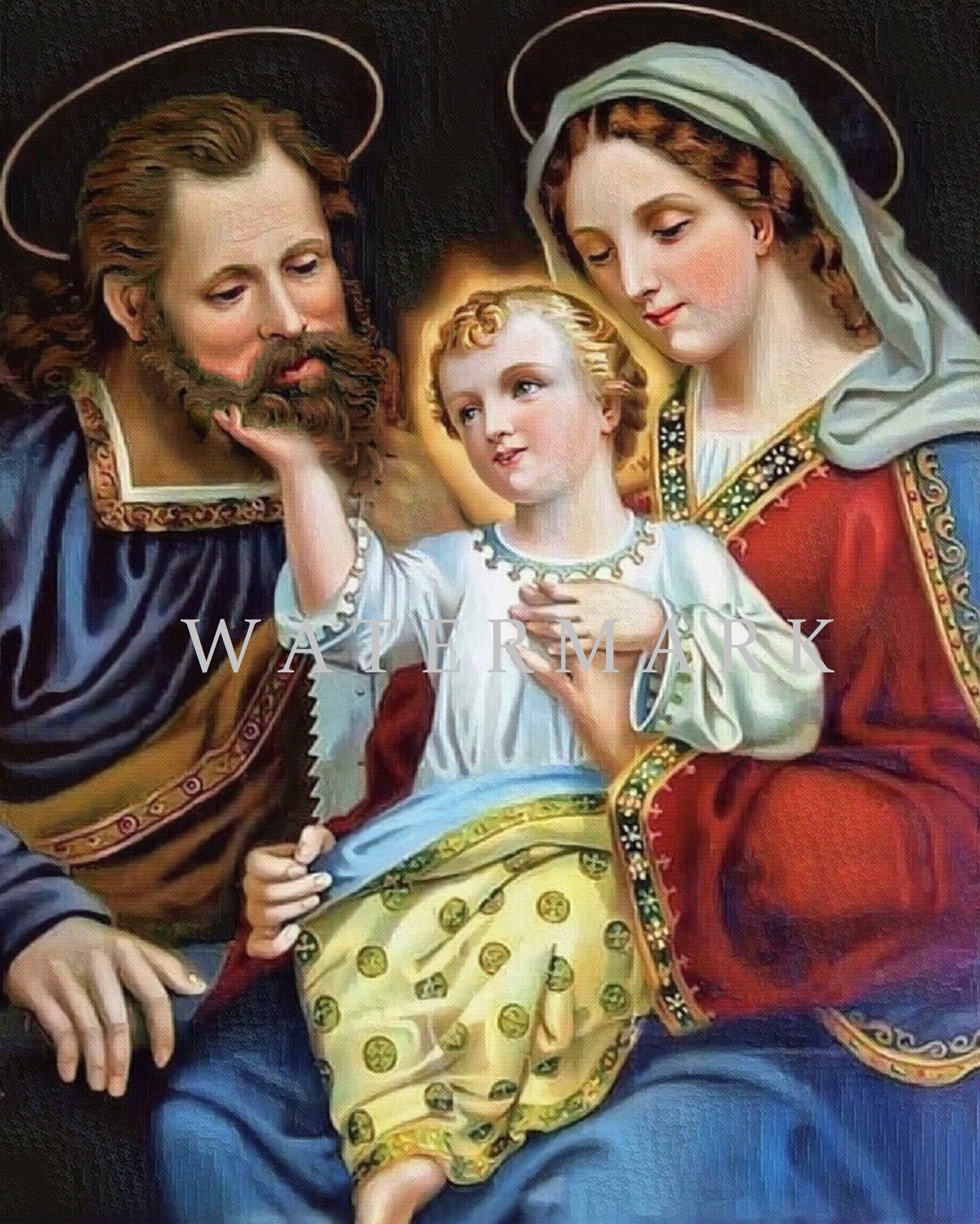Customized and Restored Digital Oil Painting of the Holy - Etsy
