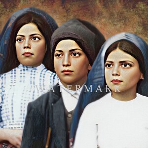 Lucia, Francisco and Jacinta of Fatima Custom Digital Oil Painting DIGITAL DOWNLOAD