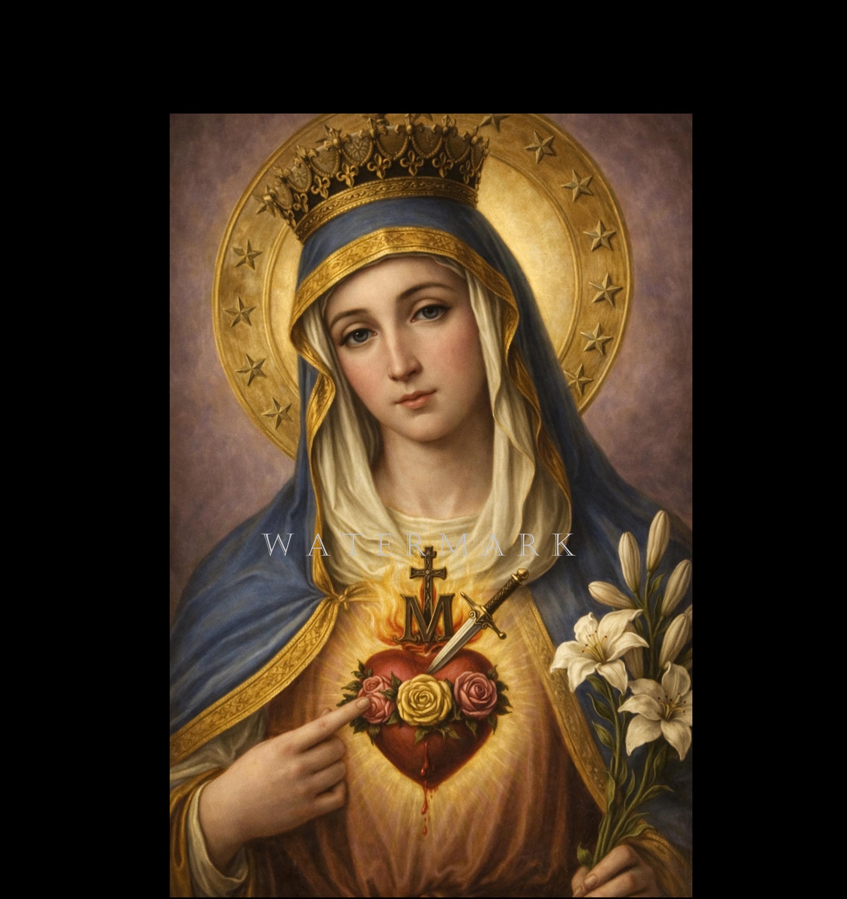 The Most Blessed Virgin Mary - Custom Digital Oil Painting DIGITAL ...