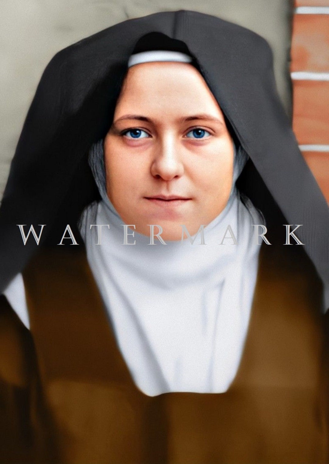 St. Therese of Lisieux the Little Flower Custom Colorized Digital Photo ...