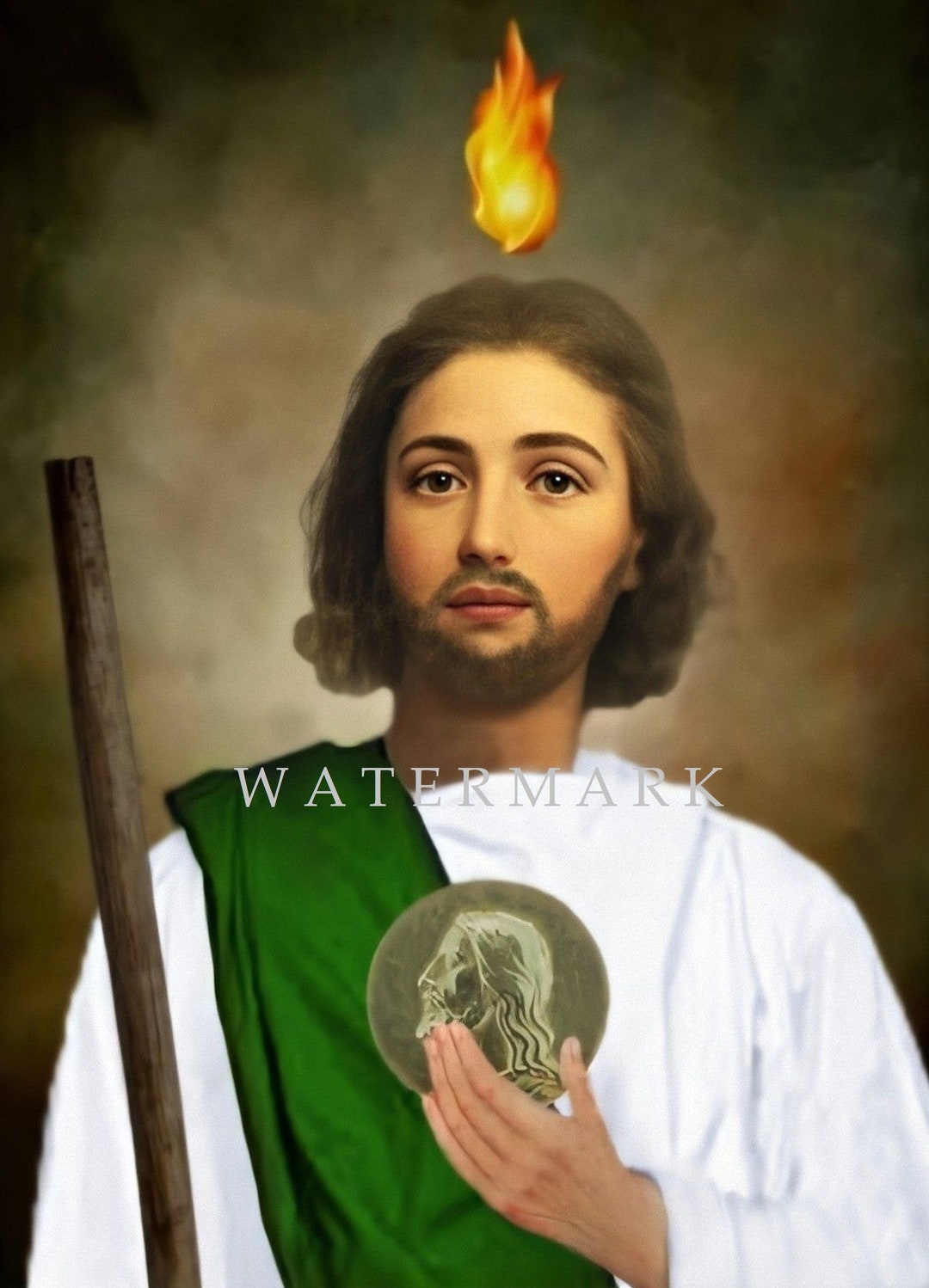 St. Jude Thaddeus Patron Saint of Desperate Causes Custom Digital Oil