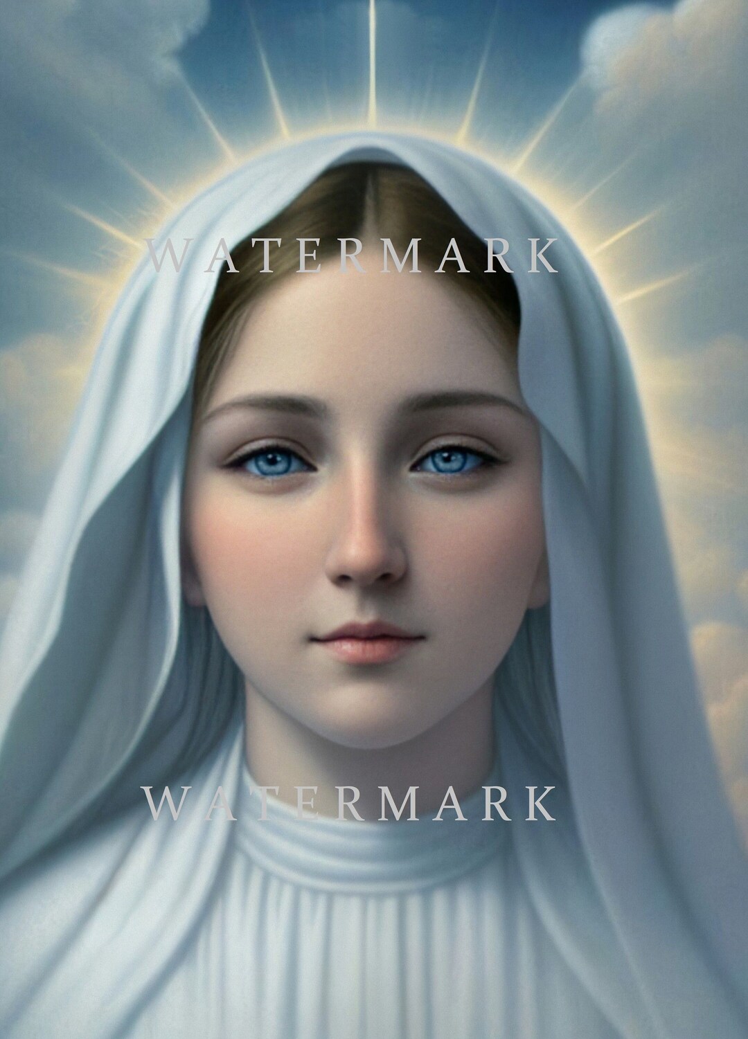 The Most Blessed Virgin Mary Custom Digital Oil Painting DIGITAL ...