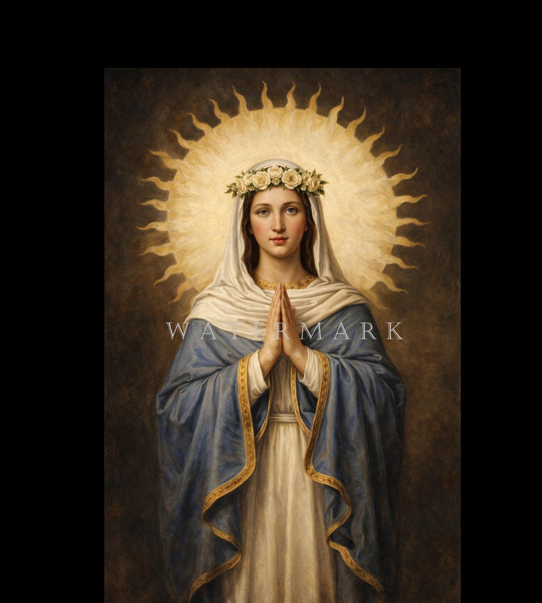 Mother of Salvation - the Most Blessed Virgin Mary Custom Digital Oil ...