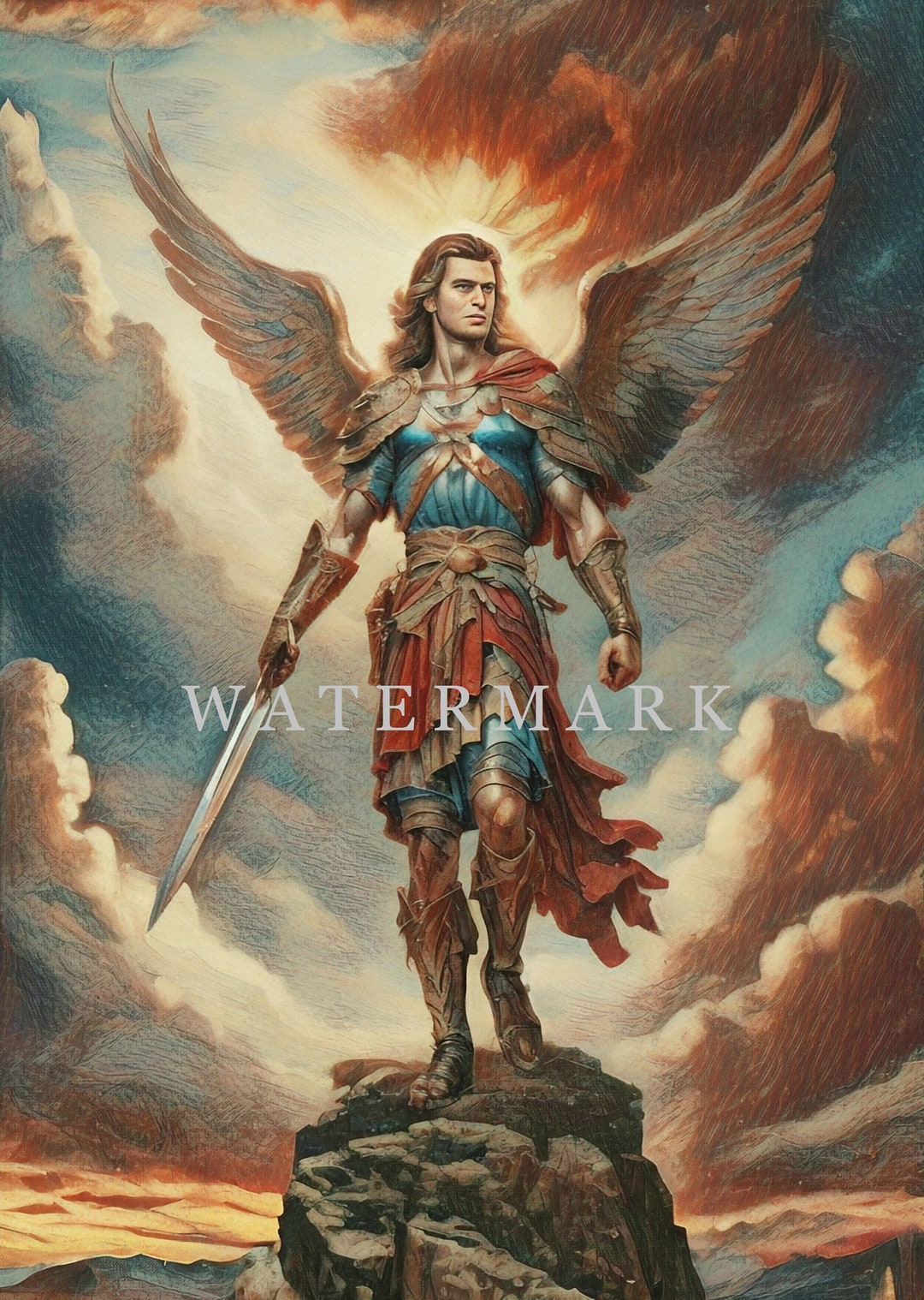St. Michael the Archangel Custom Digital Oil Painting DIGITAL DOWNLOAD ...