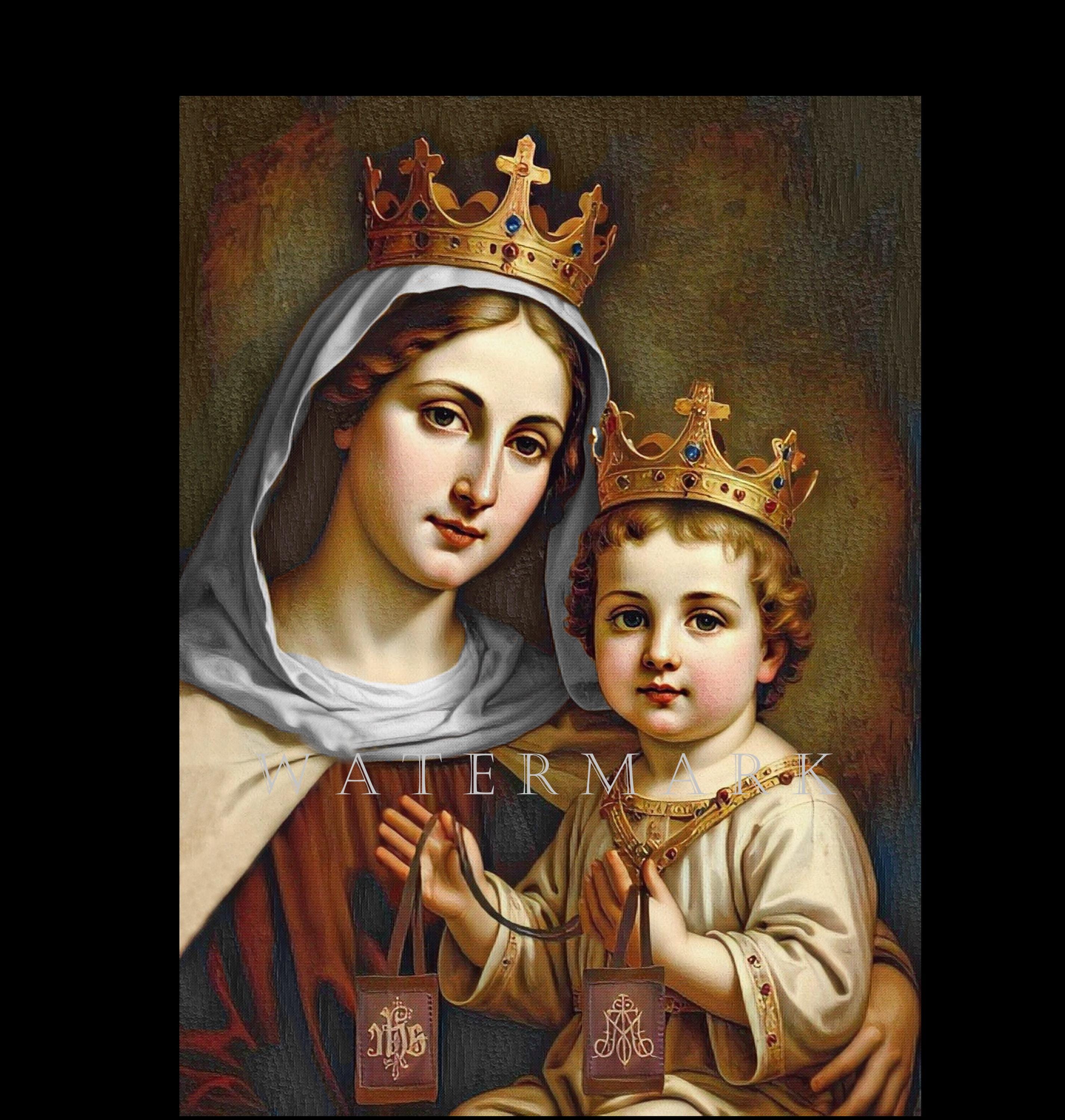 Our Lady of Mount Carmel Custom Digital Oil Painting DIGITAL DOWNLOAD ...
