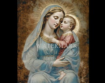 Our Lady of Sorrows - the Most Blessed Virgin Mary - Custom Digital Oil ...