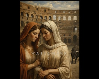 Saint Perpetua and Felicity Custom Digital Oil Painting DIGITAL DOWNLOAD