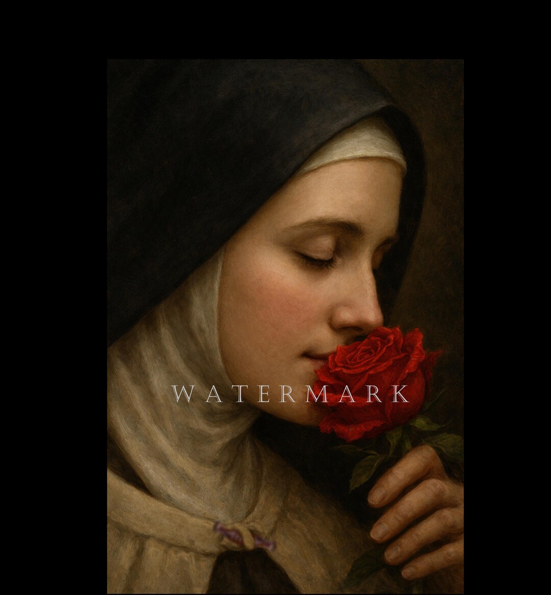 St. Therese of Lisieux the Little Flower - Custom Digital Oil Painting ...