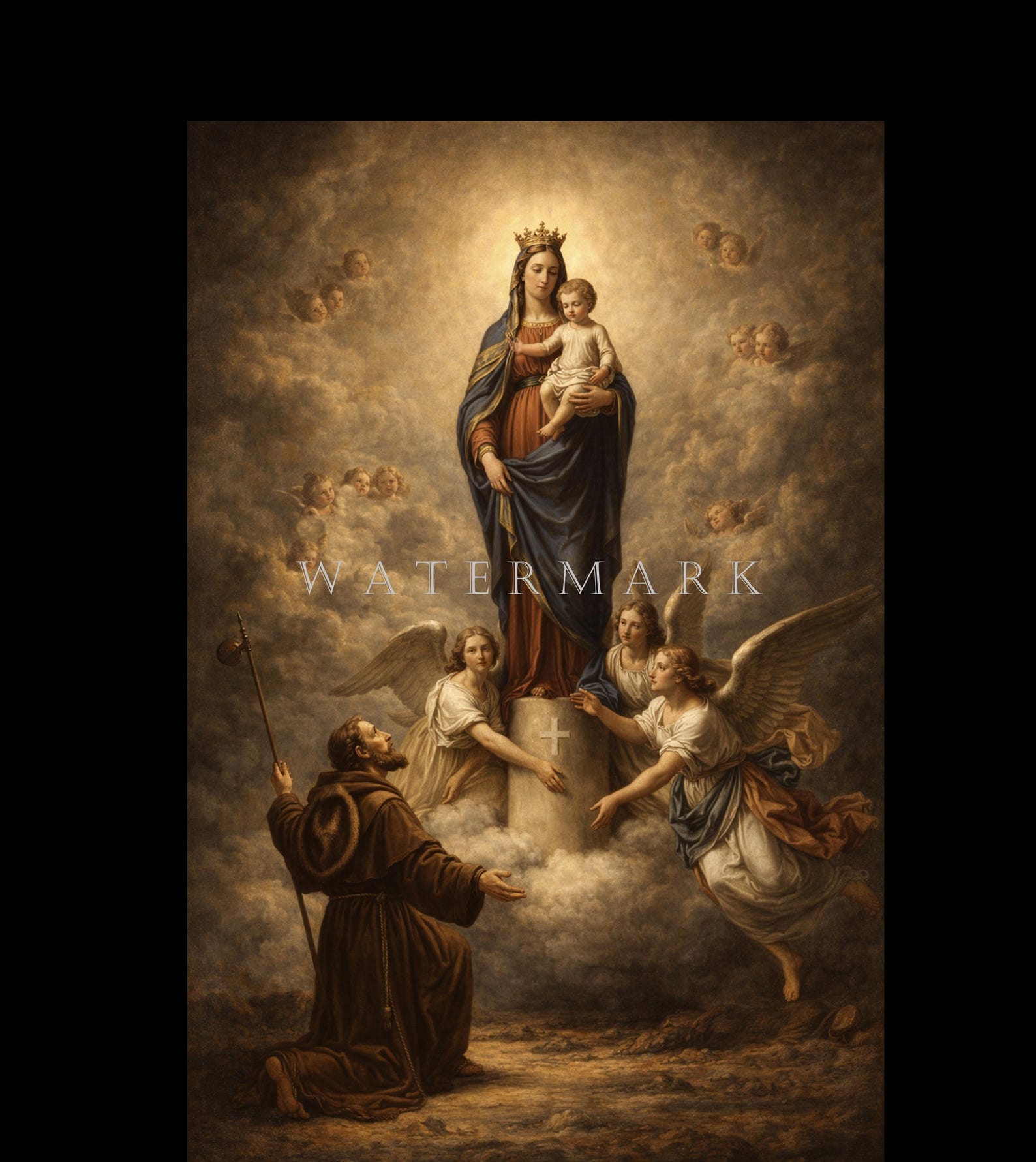 Our Lady of the Pillar Custom Digital Oil Painting DIGITAL DOWNLOAD ...