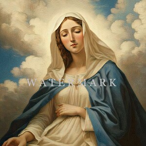 The Most Blessed Virgin Mary - Custom Digital Oil Painting - DIGITAL DOWNLOAD