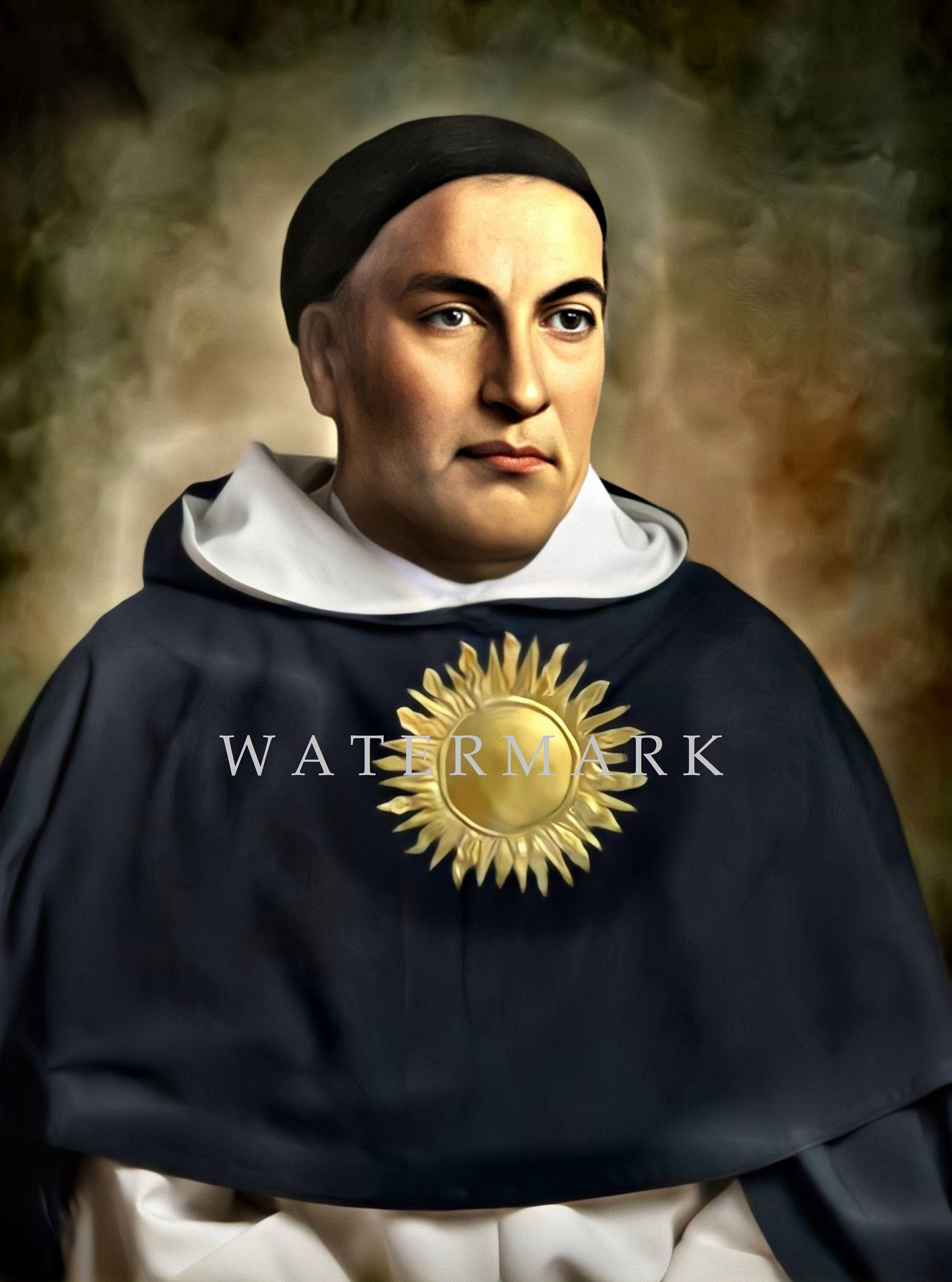 St. Thomas Aquinas Medallion Crosses Tote Bag (Black)
