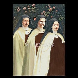 Carmelite Martyrs of Guadalajara Blessed Teresa del Nino Jesus, Maria Angeles, Maria del Pilar Custom Digital Oil Painting DIGITAL DOWNLOAD