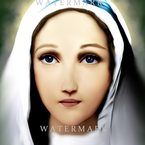 Custom DIGITAL DOWNLOAD Digital Oil Painting of the Immaculate - Etsy