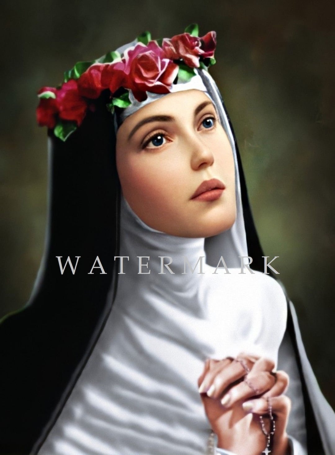 St. Rose of Lima DIGITAL DOWNLOAD Restored and Customized Digital Photo