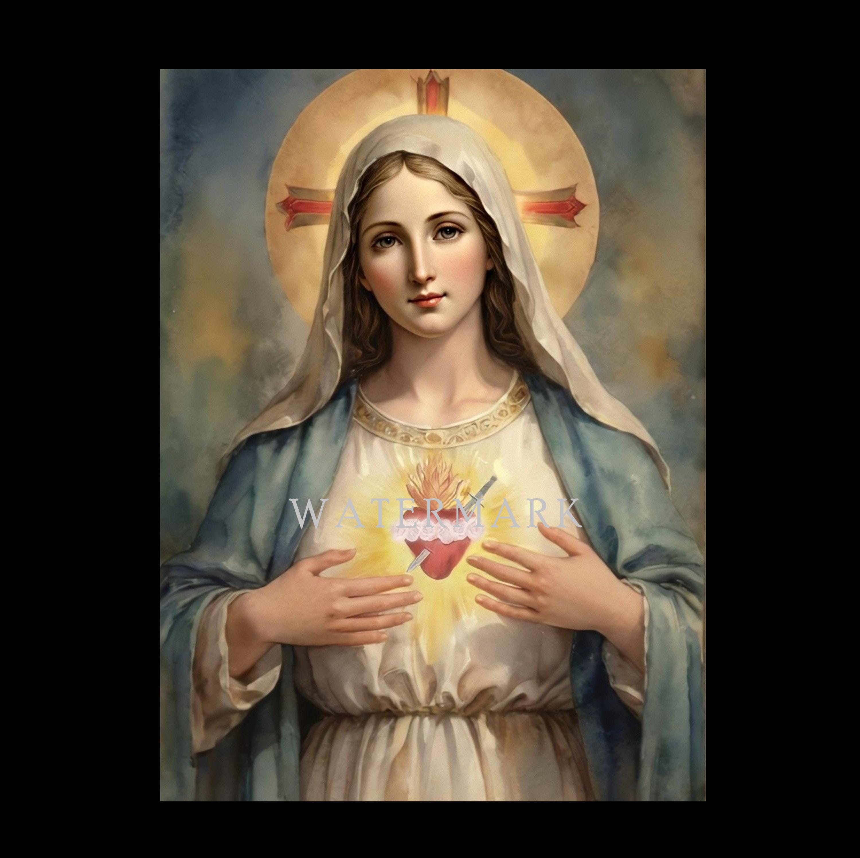 The Immaculate Heart of Mary Custom Digital Oil Painting DIGITAL DOWNLOAD