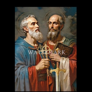 St. Peter and St. Paul Custom Digital Oil Painting DIGITAL DOWNLOAD