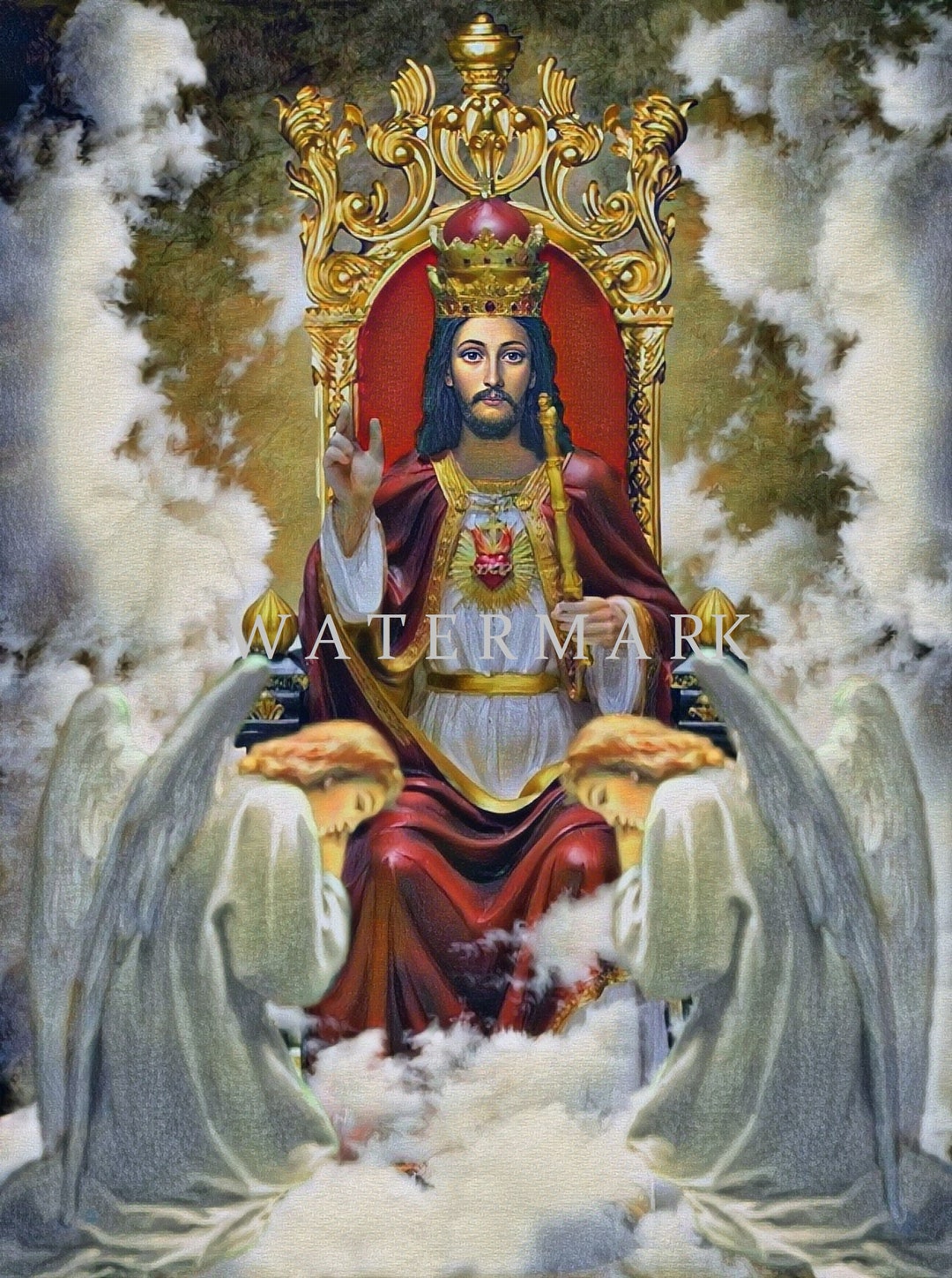 Jesus Christ the King Custom Digital Oil Painting DIGITAL DOWNLOAD ...