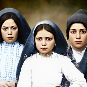 Lucia, Francisco and Jacinta of Fatima Digital Download Custom DIGITAL OIL PAINTING Portrait