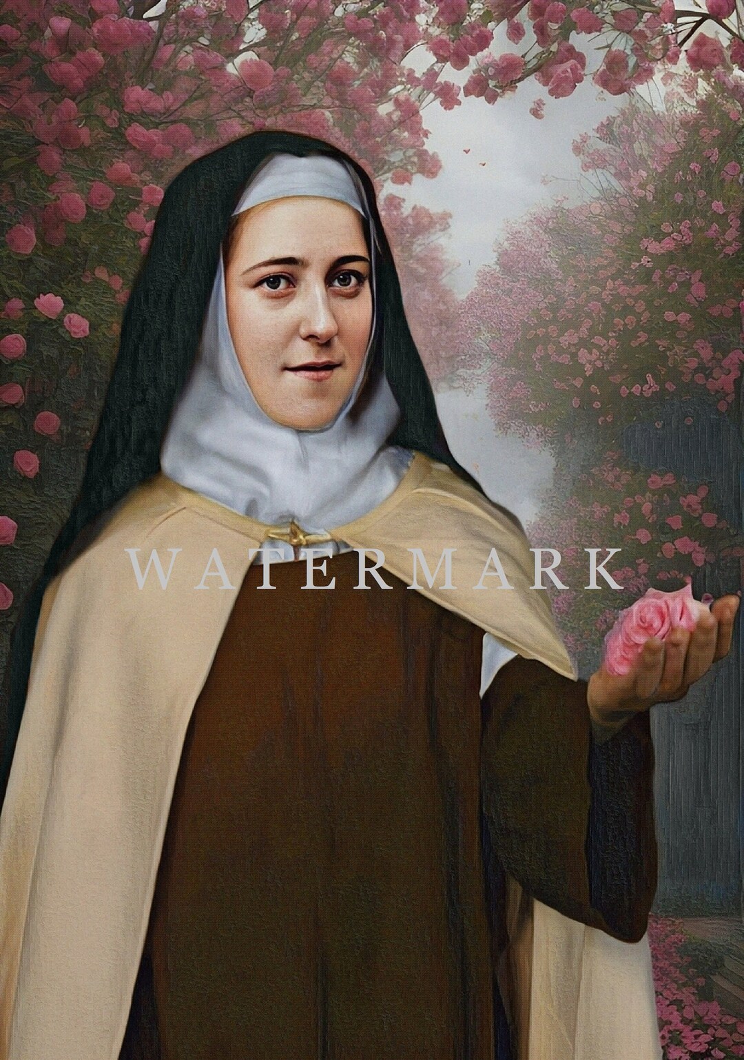 St. Therese of Lisieux the Little Flower - Custom Digital Oil Painting ...