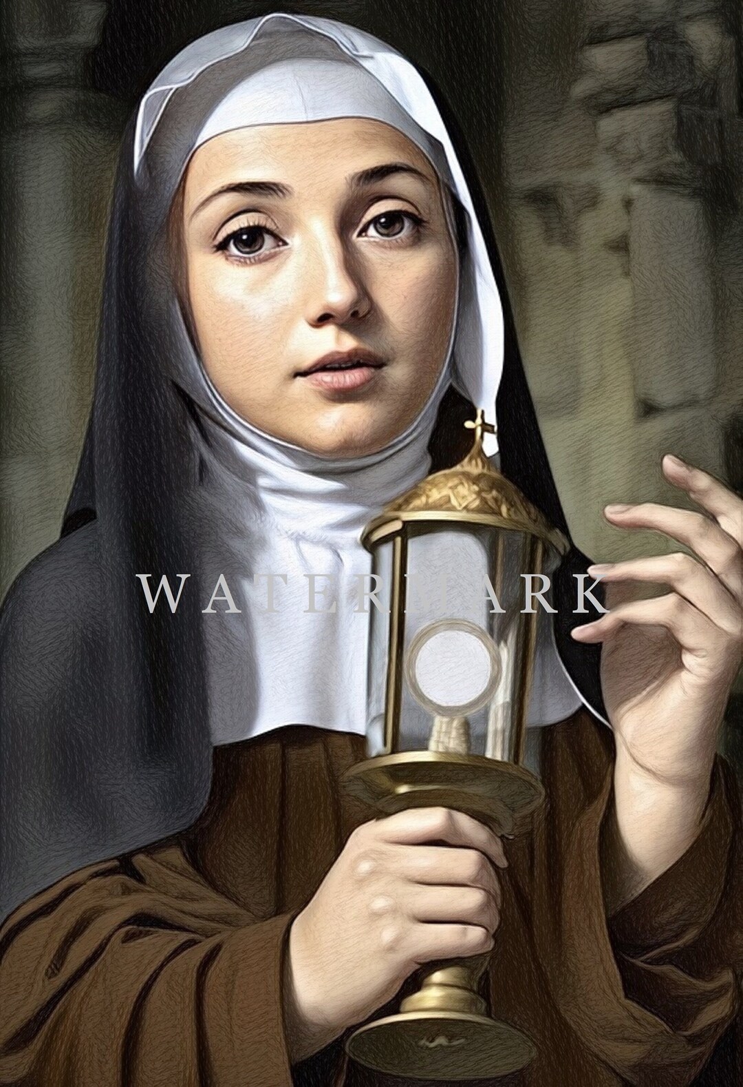 Customized and Restored St. Clare of Assisi DIGITAL DOWNLOAD Custom ...