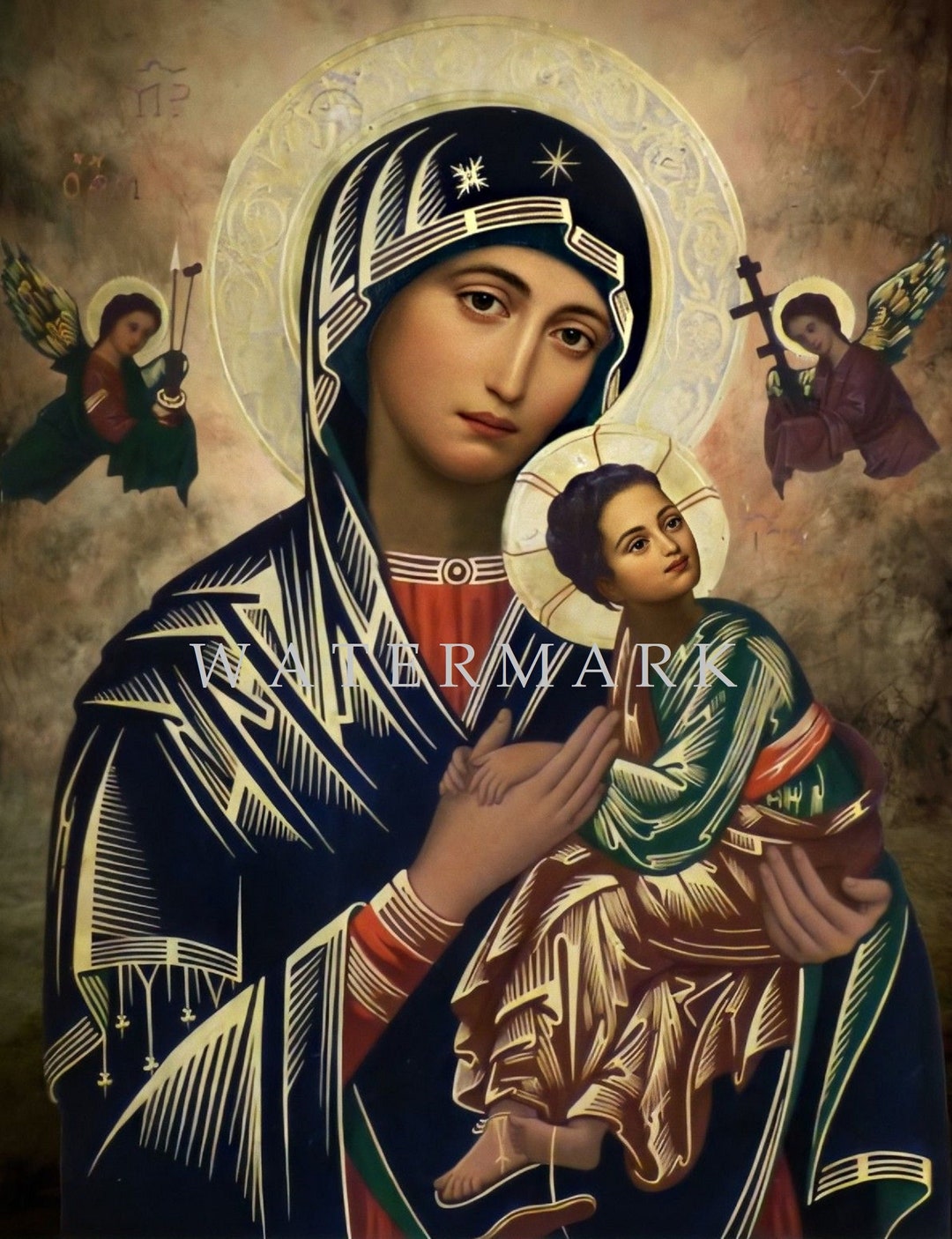 Customized DIGITAL DOWNLOAD Digital Oil Painting of Our Lady of ...