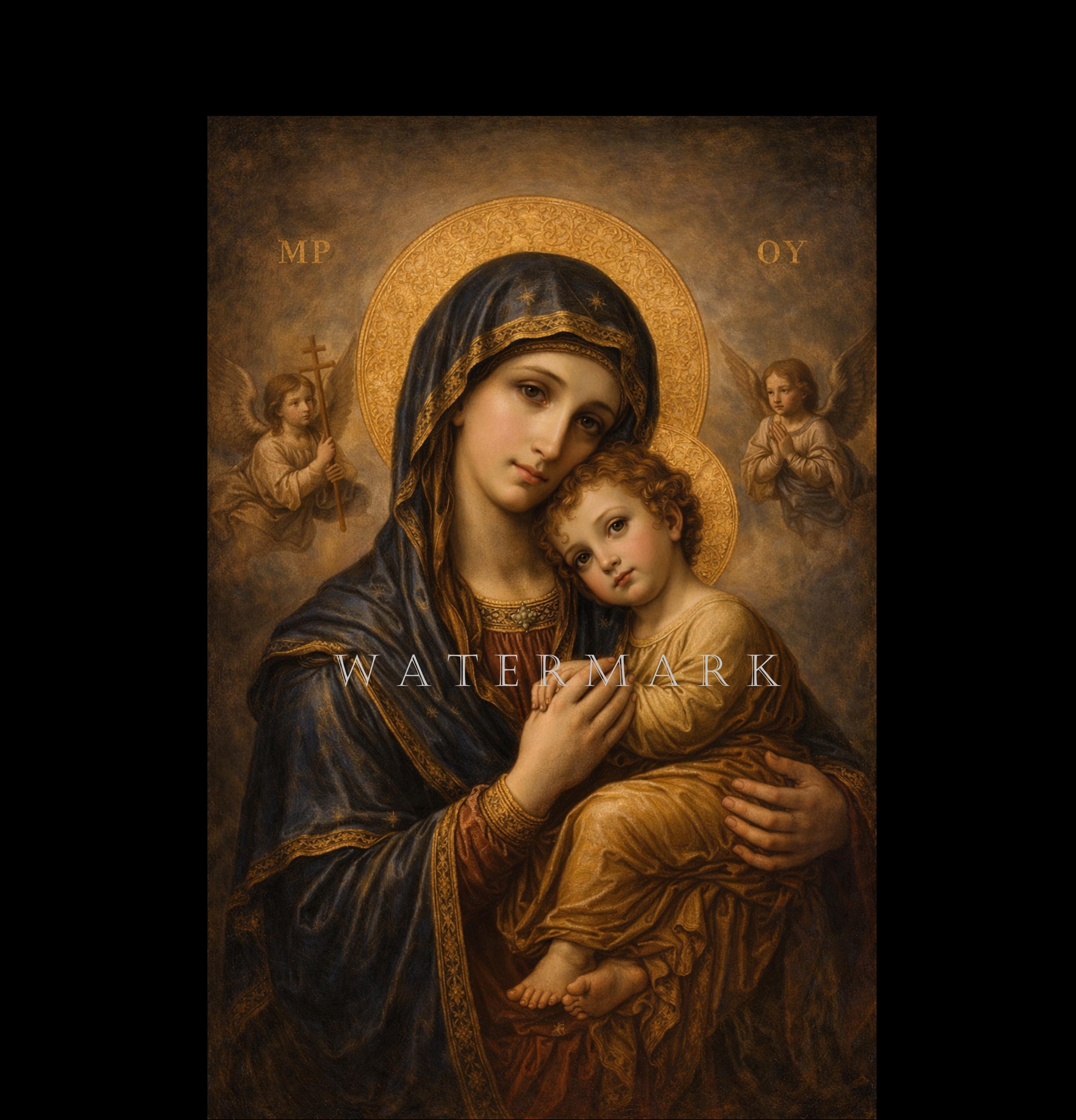 Our Lady of Perpetual Help Custom Digital Oil Painting DIGITAL DOWNLOAD ...