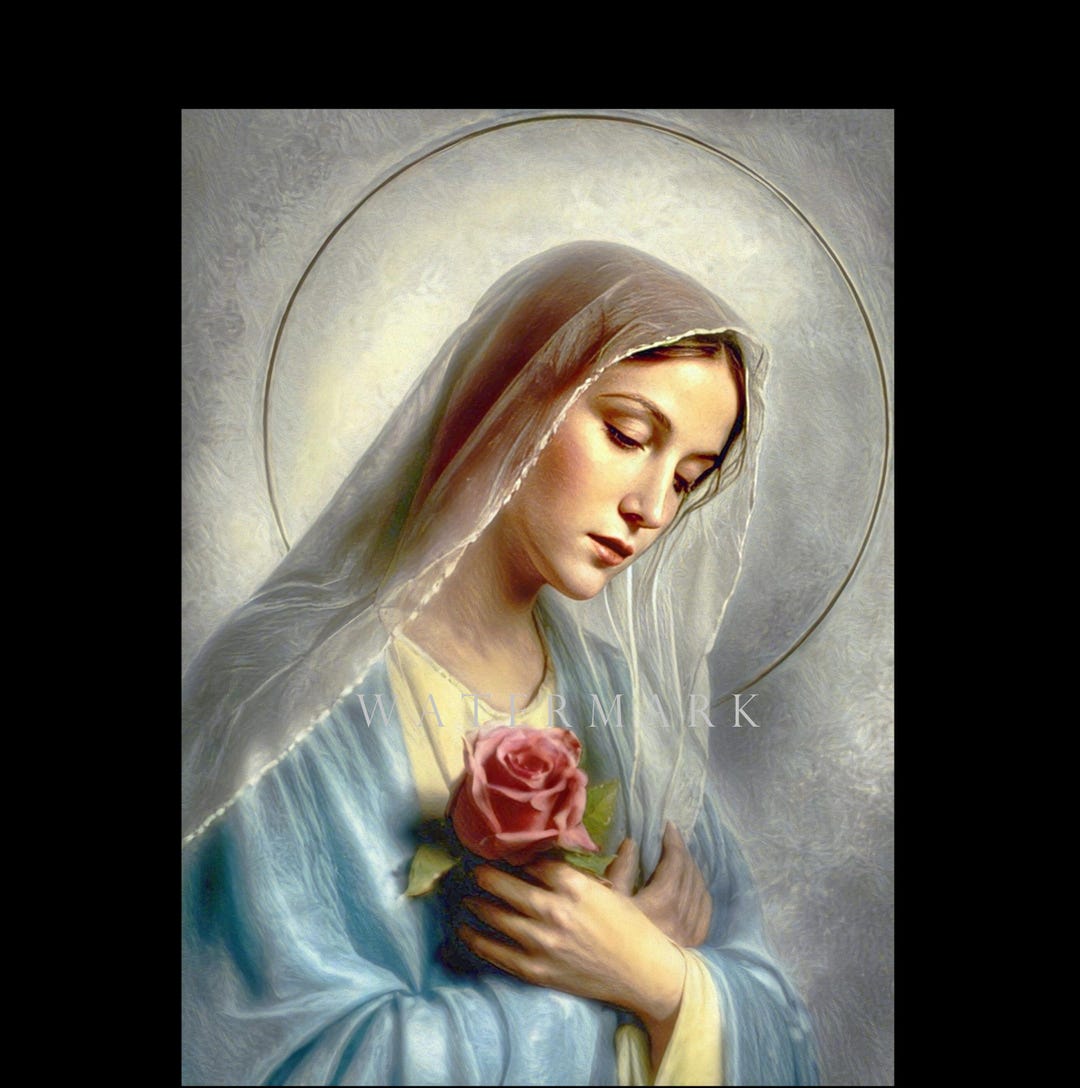 The Most Blessed Virgin Mary Custom Digital Oil Painting DIGITAL ...