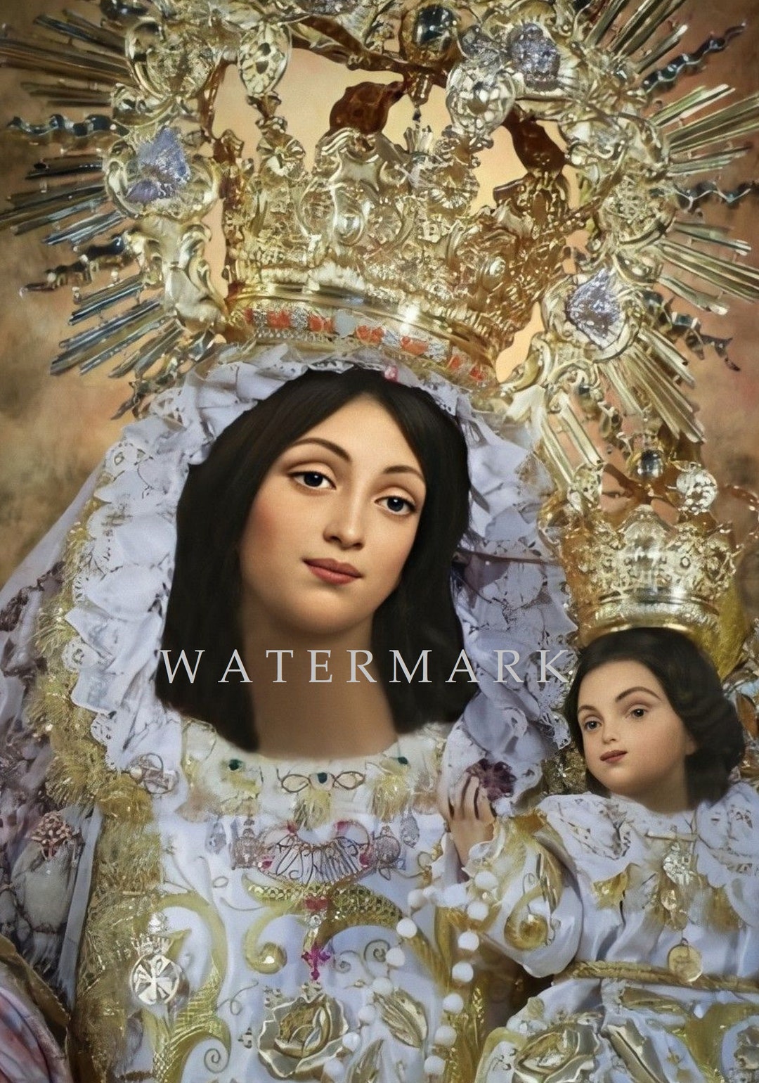 Custom Digital Oil Painting DIGITAL DOWNLOAD of the Most Blessed Virgin ...