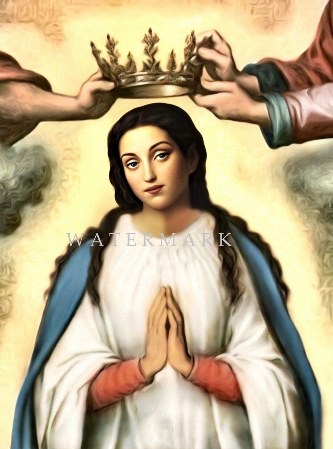 The Queenship of Mary Customized Digital Oil Painting DIGITAL DOWNLOAD ...
