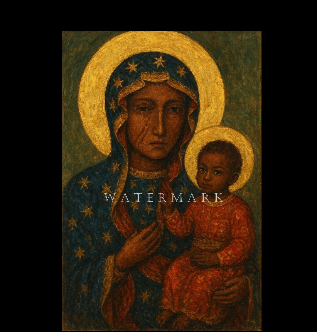 Our Lady of Częstochowa Custom Digital Oil Painting DIGITAL DOWNLOAD - Etsy