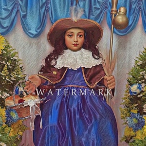 Santo Nino de Atocha Aangepaste Digitale Olieverfschilderij DIGITALE DOWNLOAD
