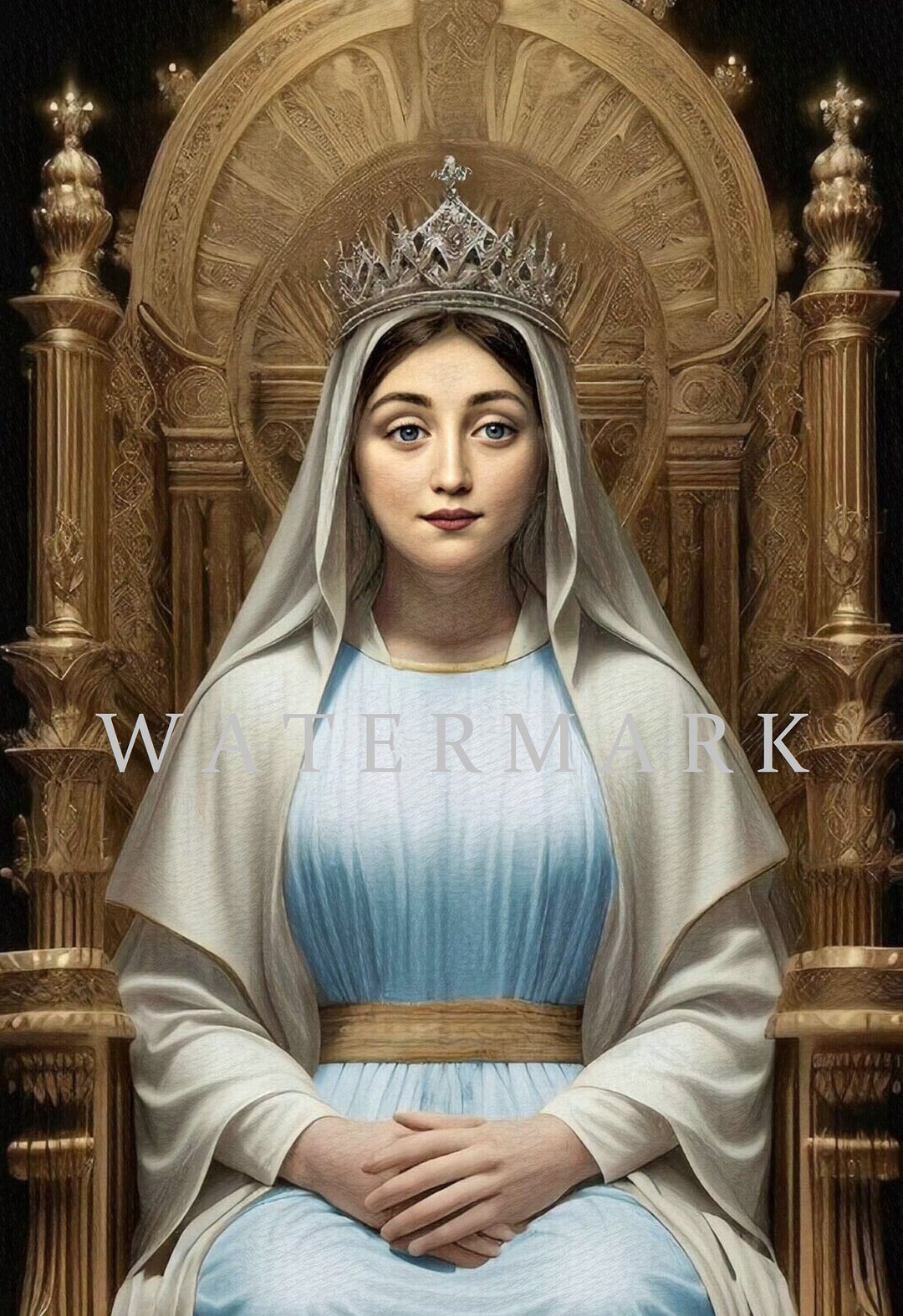 The Most Blessed Virgin Mary - Queen of the Universe Custom Digital Oil ...
