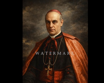 Servant of God Cardinal Secretary of State Raphael Cardinal Merry de Val Custom Digital Oil Painting DIGITAL DOWNLOAD