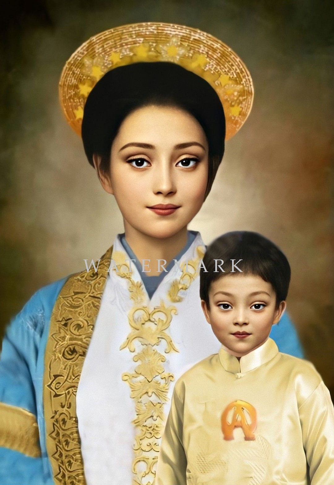 Our Lady of Lavang Custom Digital Oil Painting DIGITAL DOWNLOAD Etsy
