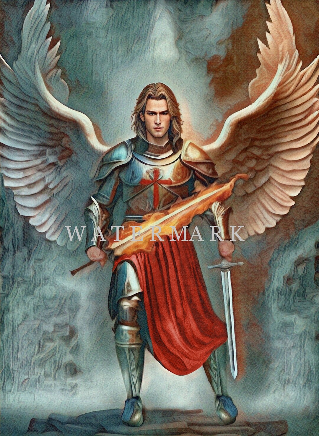St. Michael the Archangel Custom Digital Oil Painting DIGITAL DOWNLOAD ...