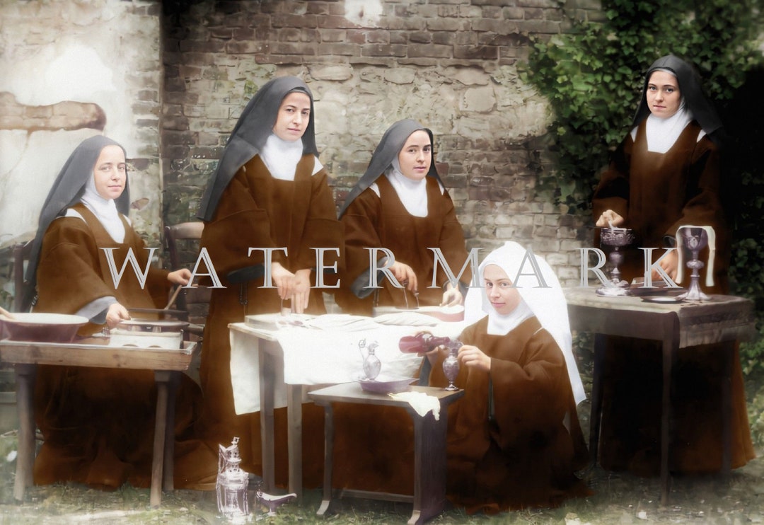 St. Therese of Lisieux the Little Flower Custom Colorized Digital Photo ...