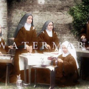 St. Therese of Lisieux the Little Flower Custom Colorized Digital Photo Painting
