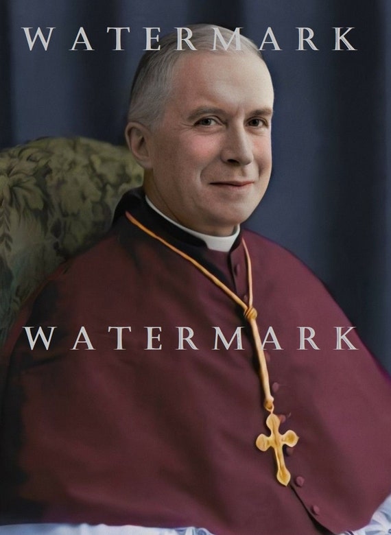 Custom Colorized Photo DIGITAL DOWNLOAD Catholic SSPX Founder