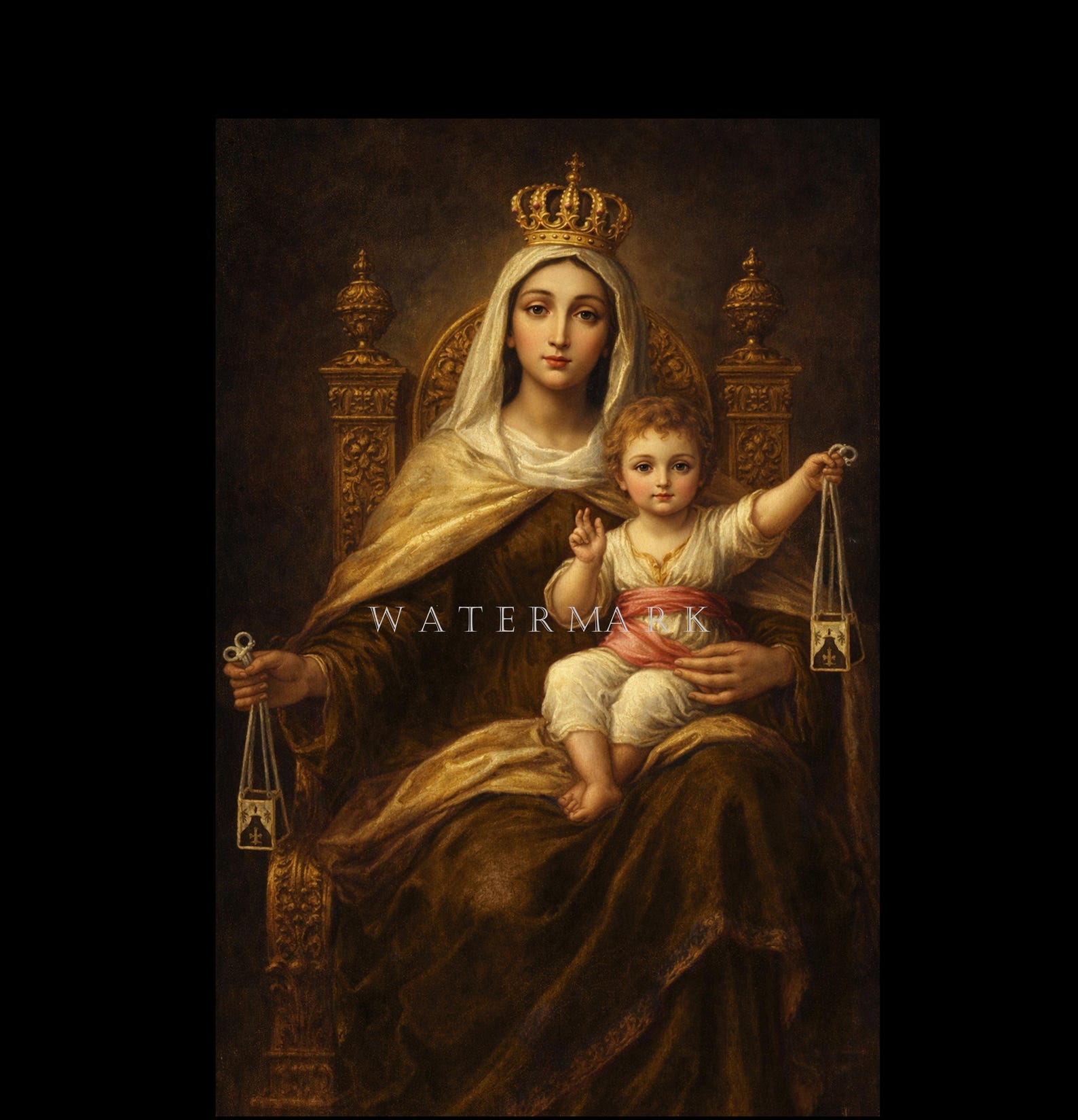 Our Lady of Mount Carmel Custom Digital Oil Painting DIGITAL DOWNLOAD ...