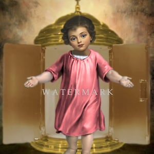 Custom DIGITAL DOWNLOAD Colorized Photo Painting of the Divine Child Jesus - Divino Nino