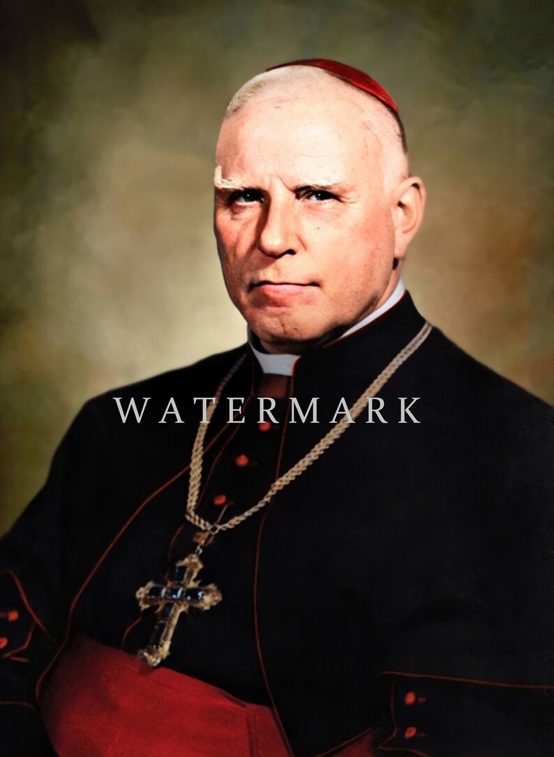 Blessed Clemens August von Galen Custom Colorized Digital Photo Painting DIGITAL DOWNLOAD image 1