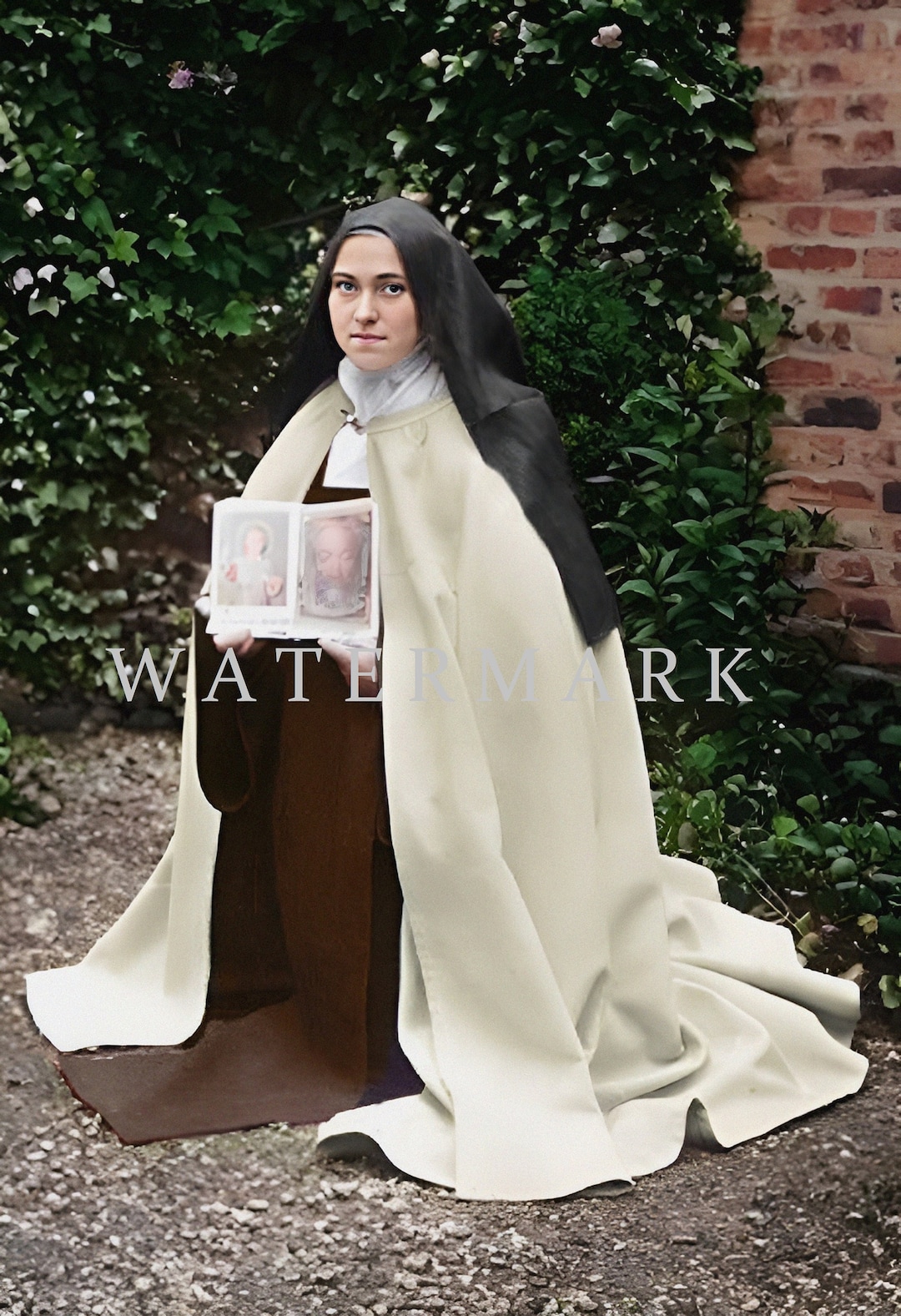 St. Therese of Lisieux the Little Flower Custom Colorized Digital Photo ...